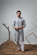 Blue Modal Designer Printed Kurta Set - Mahotsav | Grocsy