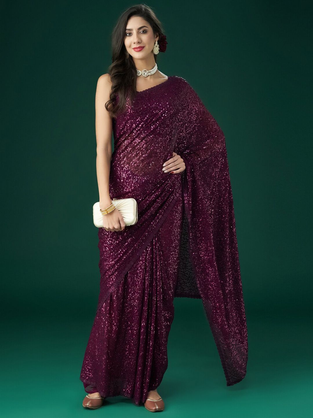 kasee Embellished Sequinned Saree | Grocsy