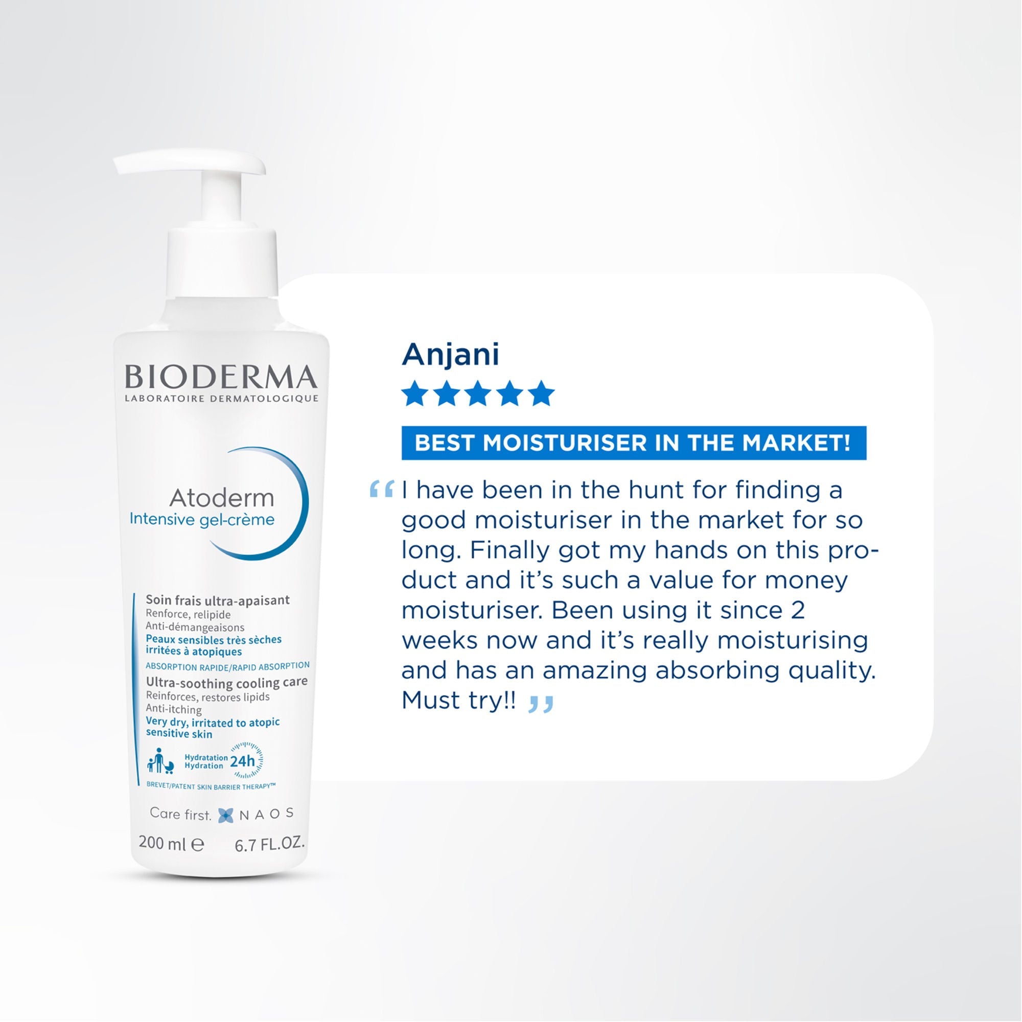 Bioderma Atoderm Intensive Gel Creme Moisturizer | Grocsy