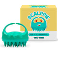 Scalppie Silicon Hair Scalp Massager & Shampoo Brush Scrub For Hair Growth & Anti Dandruff - Green | Grocsy