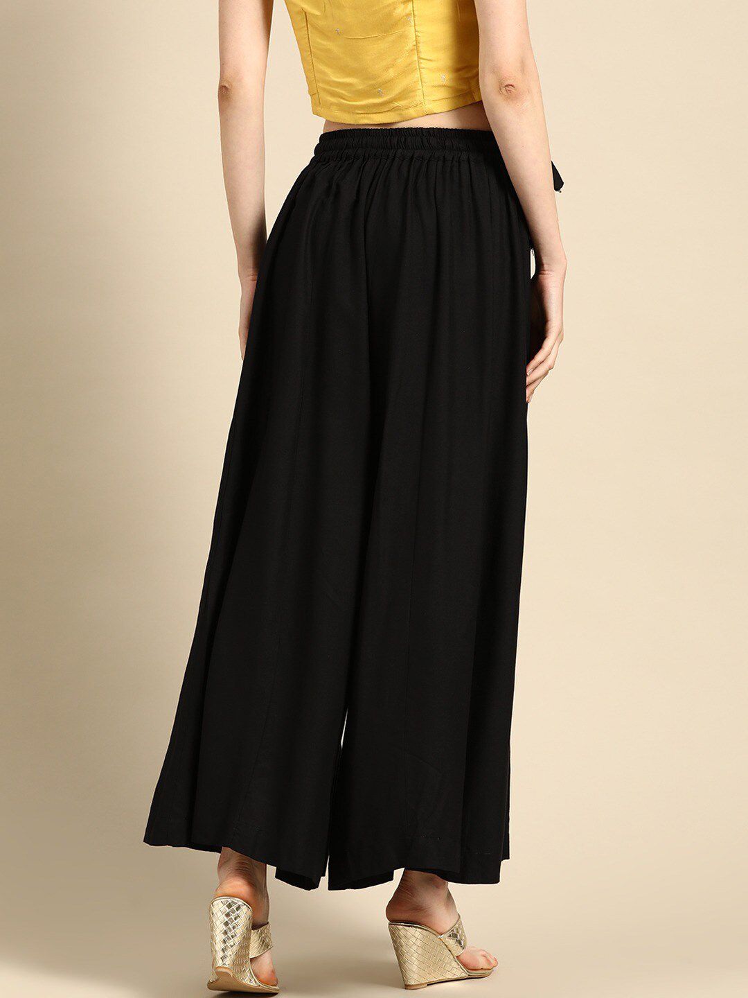 TAG 7 Women Flared Ethnic Palazzos | Grocsy