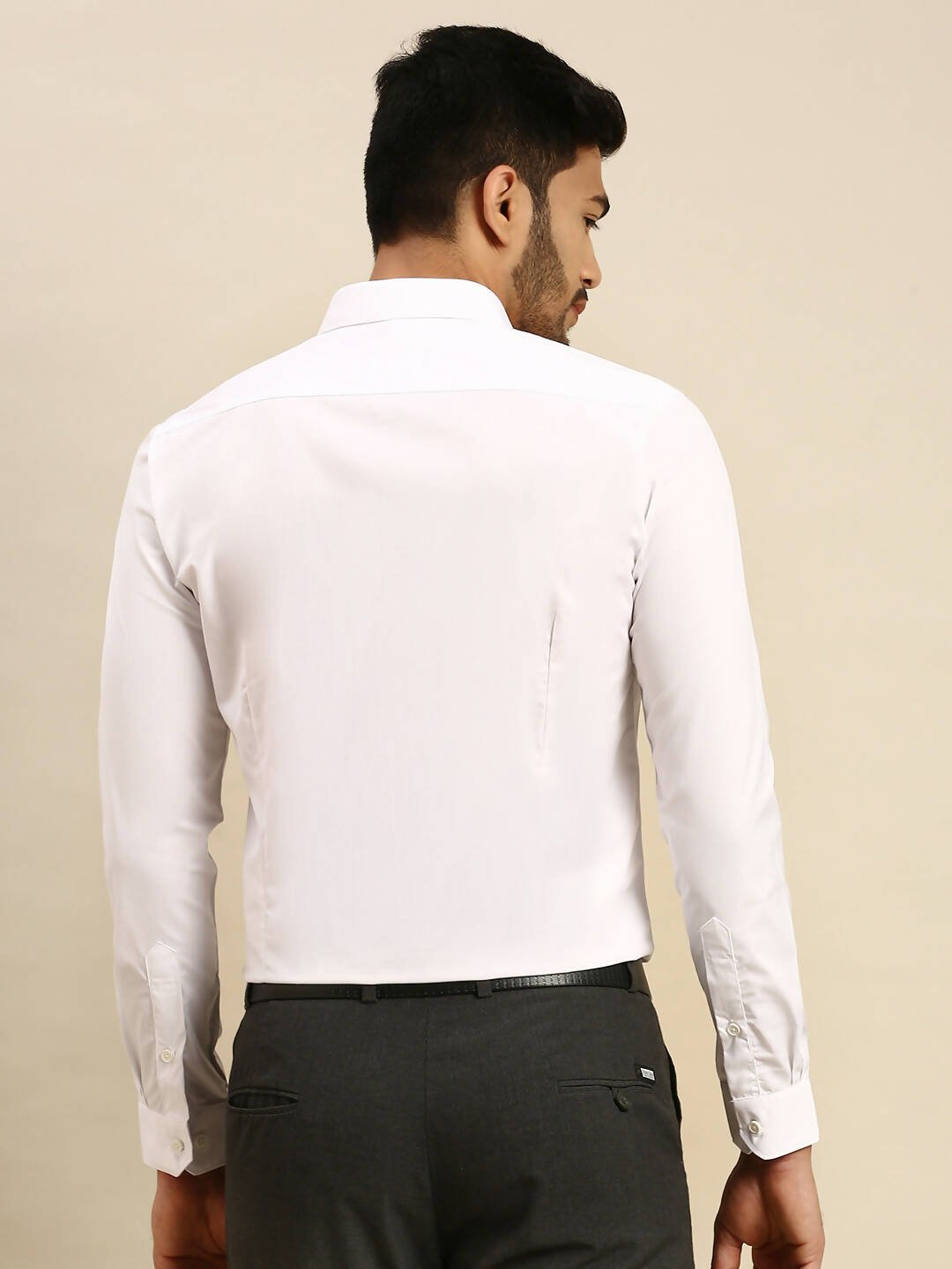 Ramraj Cotton Mens Full Sleeve Formal 100 % Cotton White Shirt | Grocsy