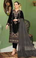Anaita Black Velvet Suit with Embroidery Sequence Work | Grocsy