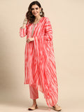 Sangria Women Printed Regular Pure Cotton Kurta with Palazzos & With Dupatta | Grocsy