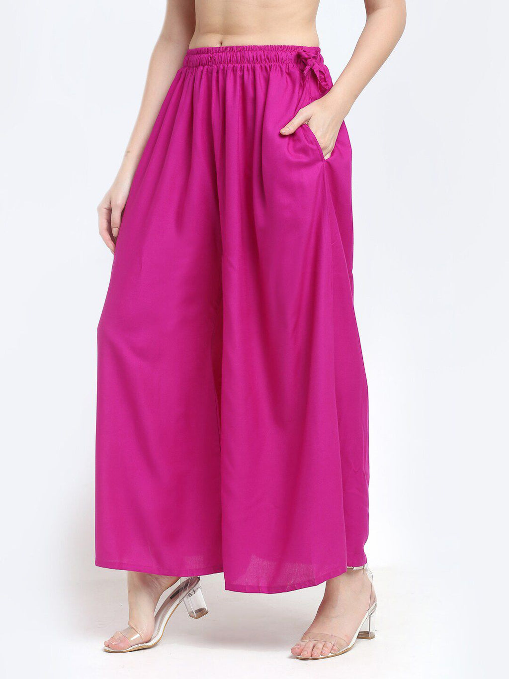 TAG 7 Women Flared Regular Palazzos | Grocsy