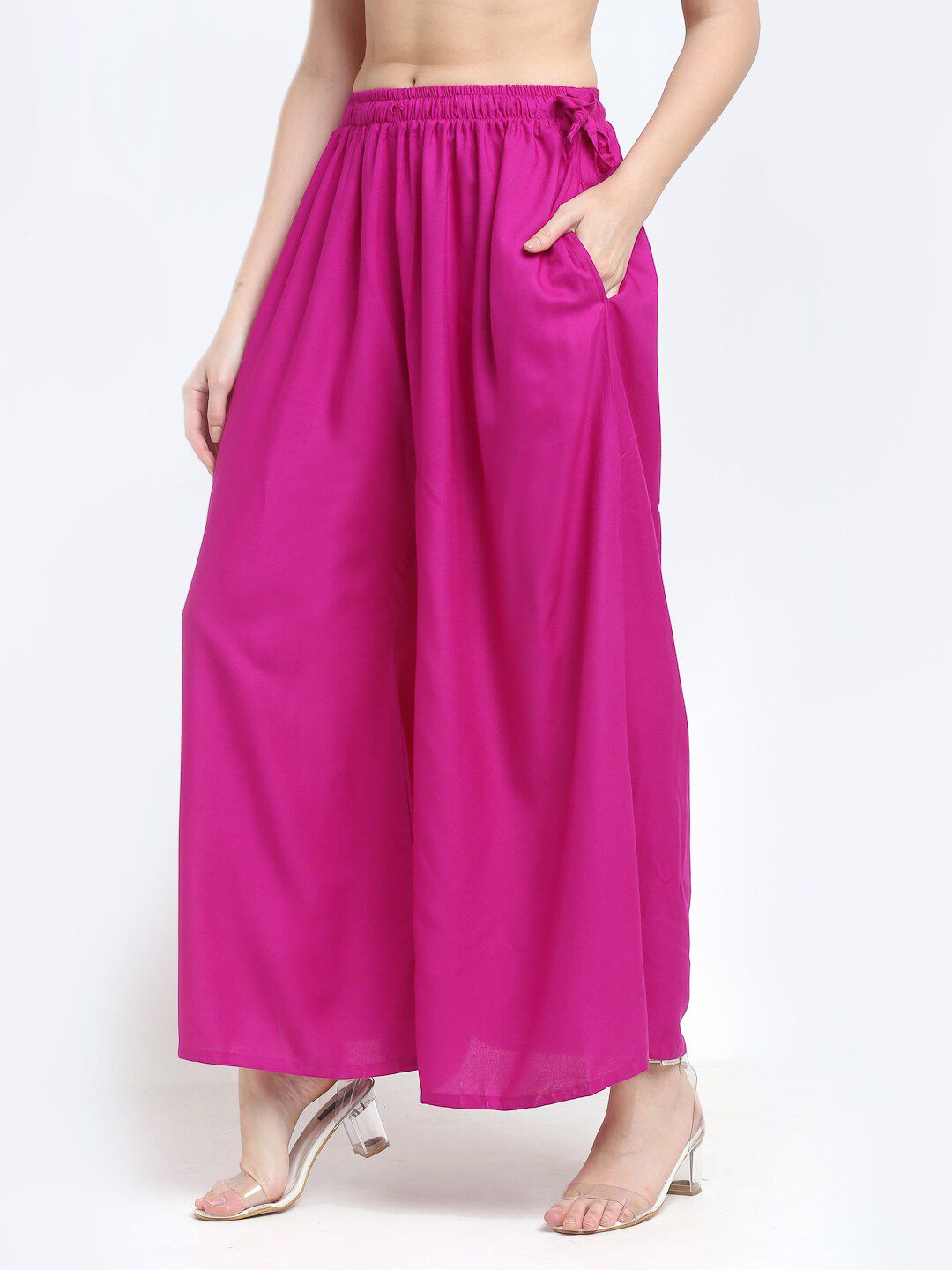 TAG 7 Women Flared Regular Palazzos | Grocsy