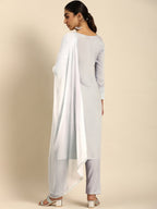 All About You Women Embroidered Chikankari Kurta With Trousers & With Dupatta | Grocsy
