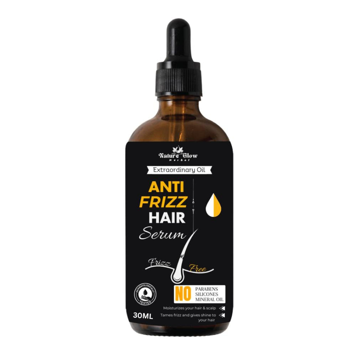 Nature Glow Herbal Anti Frizz Hair Serum | Grocsy