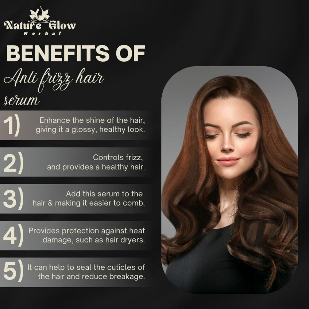 Nature Glow Herbal Anti Frizz Hair Serum | Grocsy