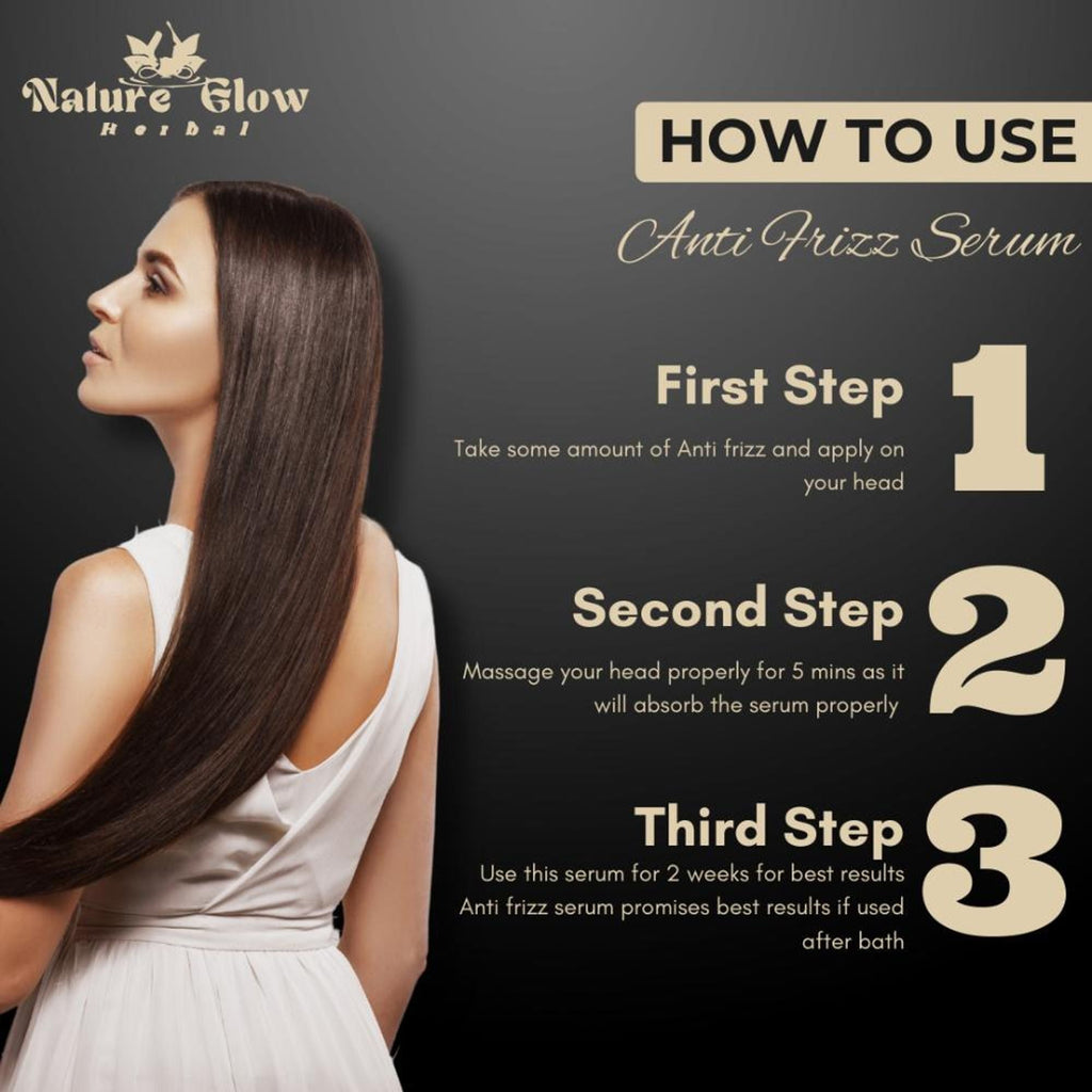 Nature Glow Herbal Anti Frizz Hair Serum | Grocsy