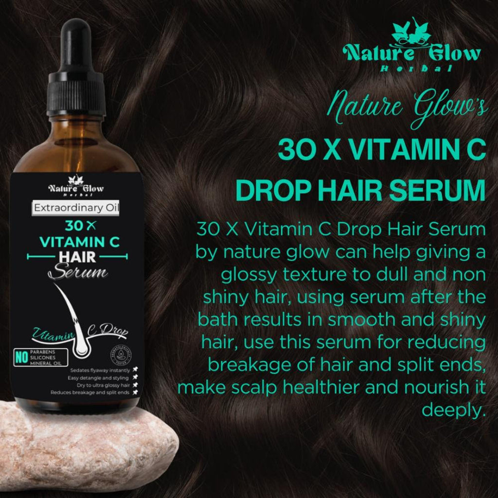 Nature Glow Herbal 30X Vitamin C Drop Hair Serum | Grocsy