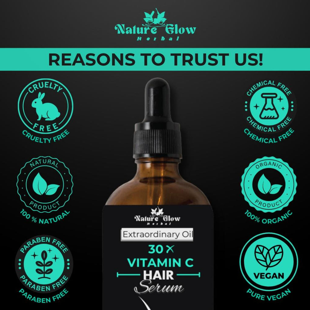 Nature Glow Herbal 30X Vitamin C Drop Hair Serum | Grocsy