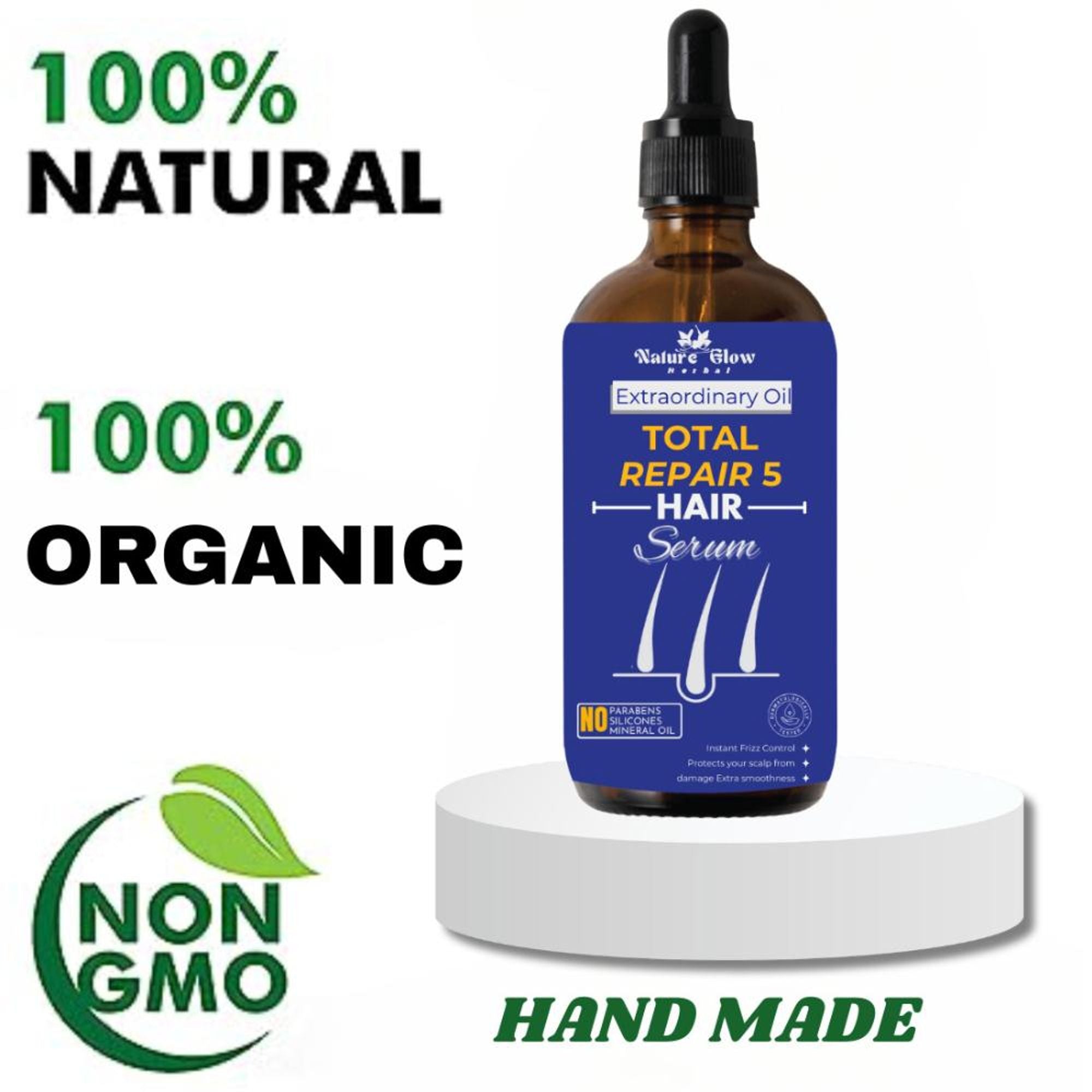 Nature Glow Herbal Total Repair 5 Hair Serum | Grocsy