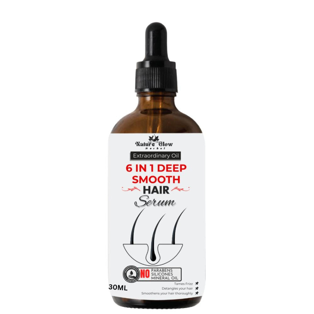 Nature Glow Herbal 6-In-1 Deep Smooth Hair Serum | Grocsy