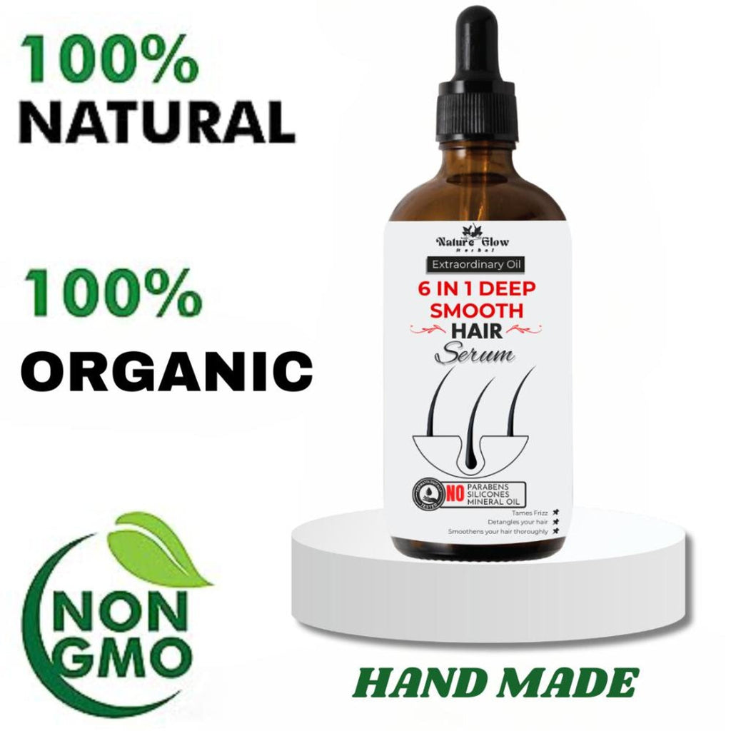 Nature Glow Herbal 6-In-1 Deep Smooth Hair Serum | Grocsy