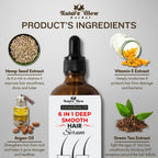Nature Glow Herbal 6-In-1 Deep Smooth Hair Serum | Grocsy