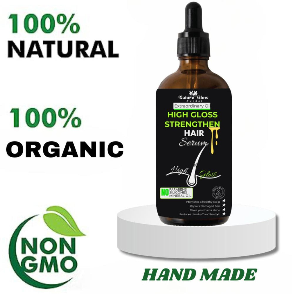 Nature Glow Herbal High Gloss Strengthen Hair Serum | Grocsy