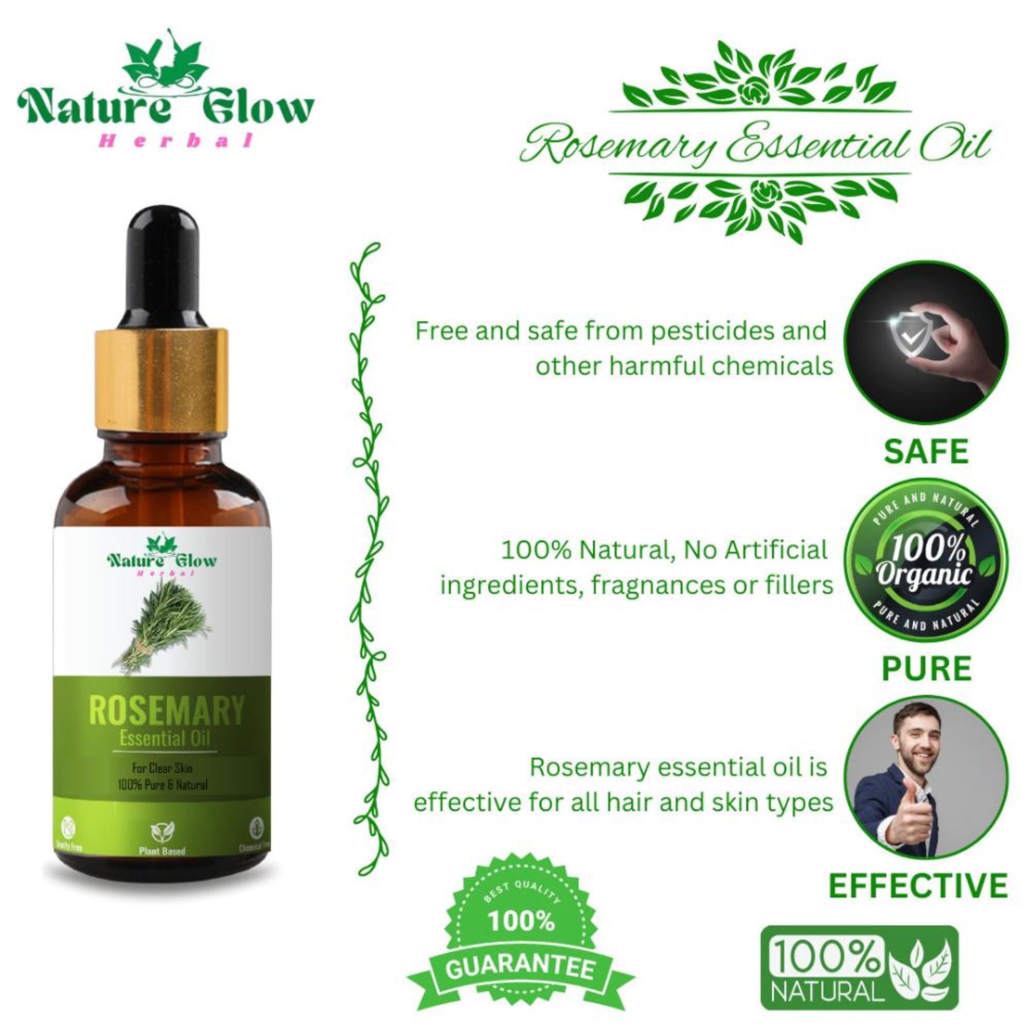 Nature Glow Herbal Pure And Natural Aromatherapy Oil | Grocsy
