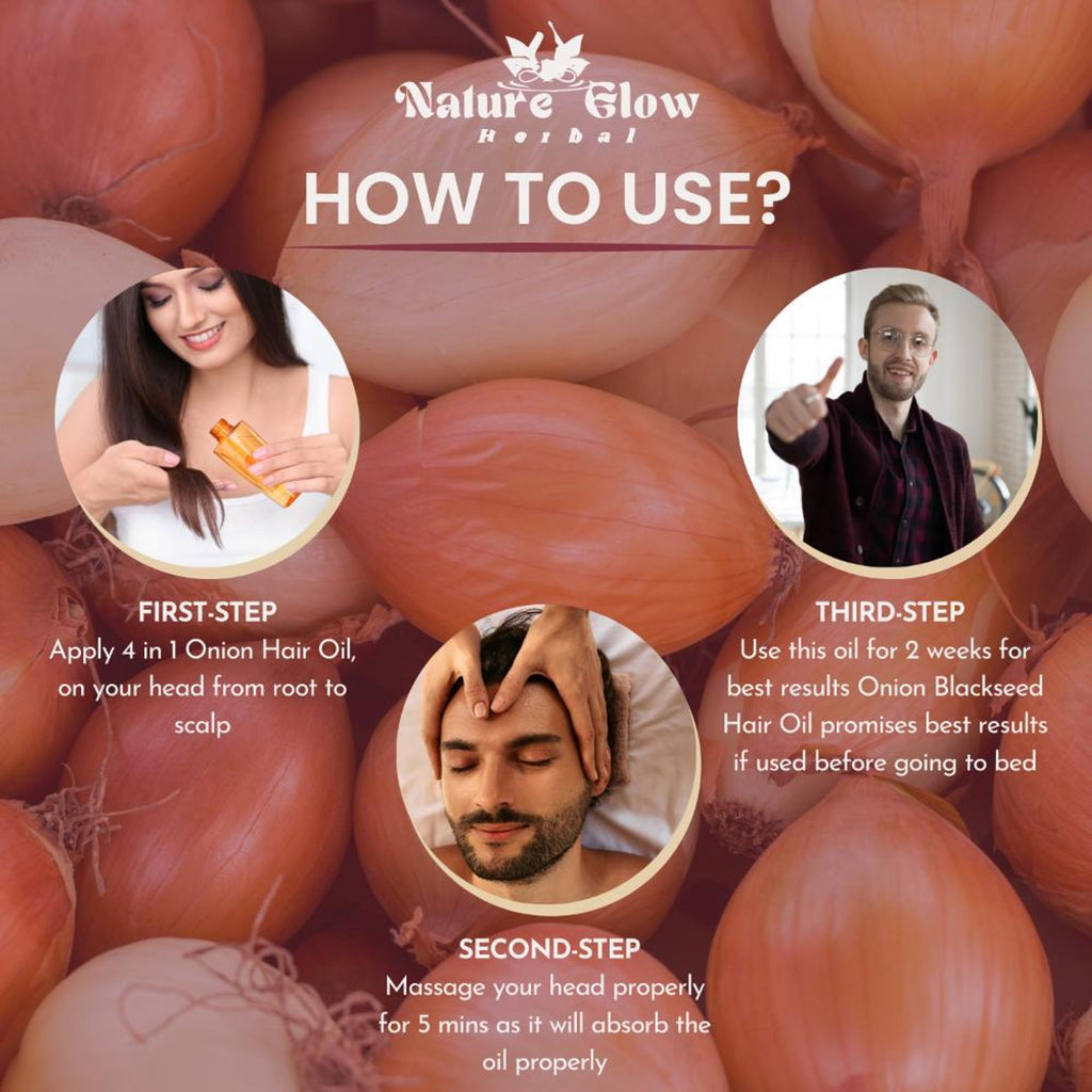 Nature Glow Herbal 4-In-1 Onion Hair Oil | Grocsy