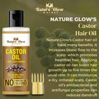Nature Glow Herbal Cold Pressed 100% Pure Castor Arandi Oil | Grocsy