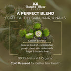 Nature Glow Herbal Cold Pressed 100% Pure Castor Arandi Oil | Grocsy