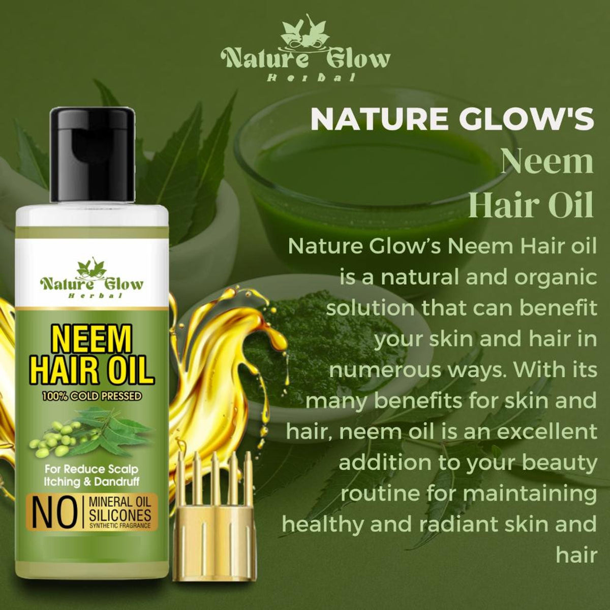 Nature Glow Herbal Neem Oil | Grocsy