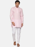 Sethukrishna Mens Pink Pure Cotton Kurta with Pyjamas | Grocsy