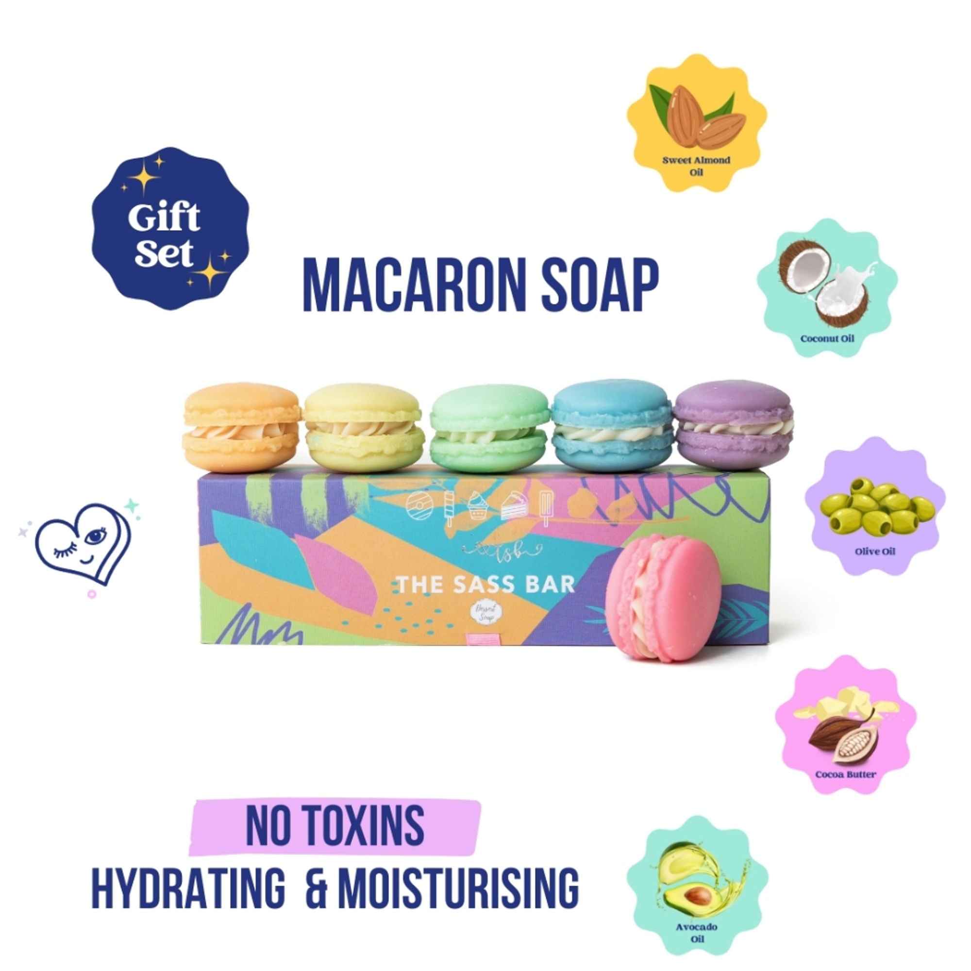 The Sass Bar Macaron Soap Box | Grocsy