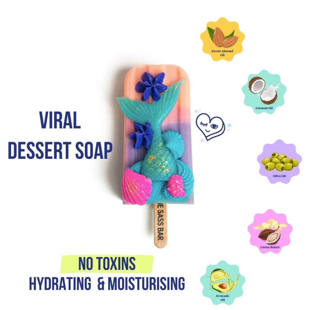 The Sass Bar Seascape Mermaid Popsicle Soap | Grocsy