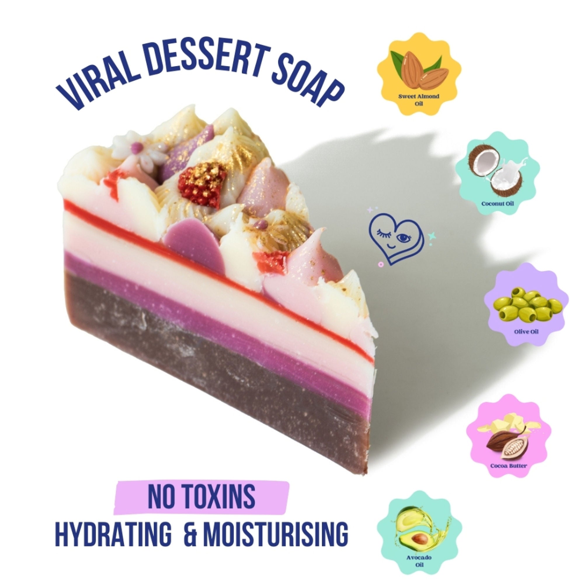 The Sass Bar Daisy Meringue Tart Cake Soap | Grocsy
