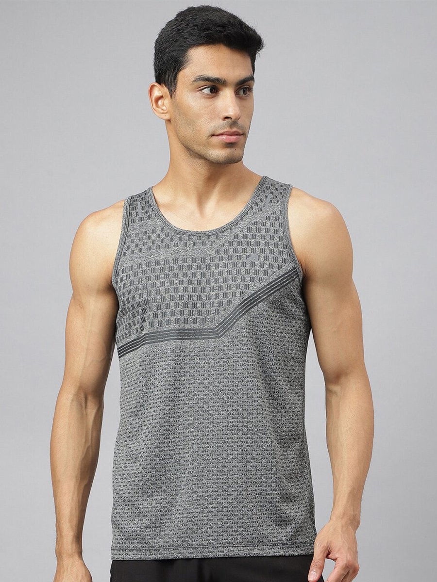 Alcis Men Heather Anti-Static Slim-Fit Grocsynce Running Singlet | Grocsy