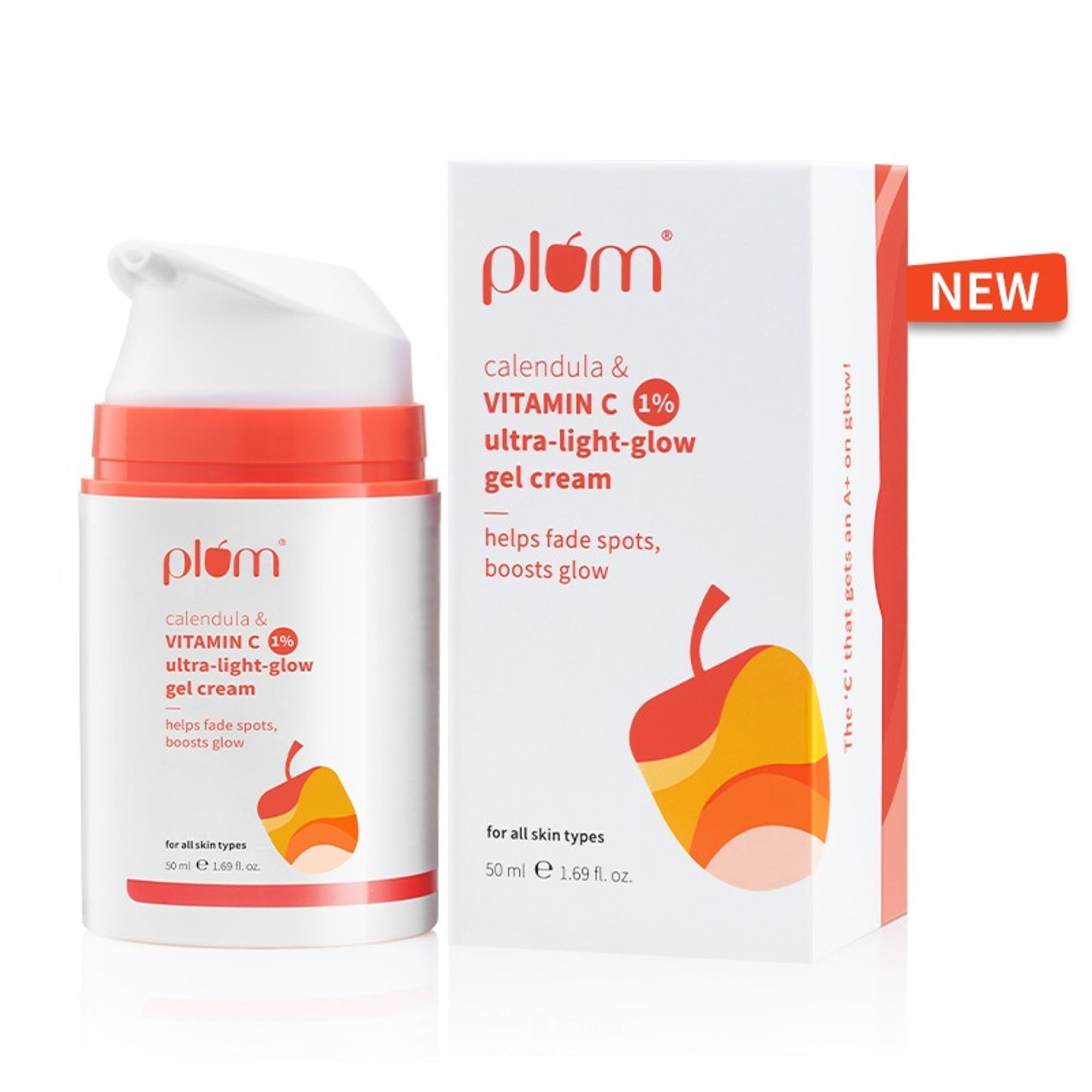 Plum 1% Vitamin C Ultra-Light-Glow Boosting Gel Cream | Grocsy