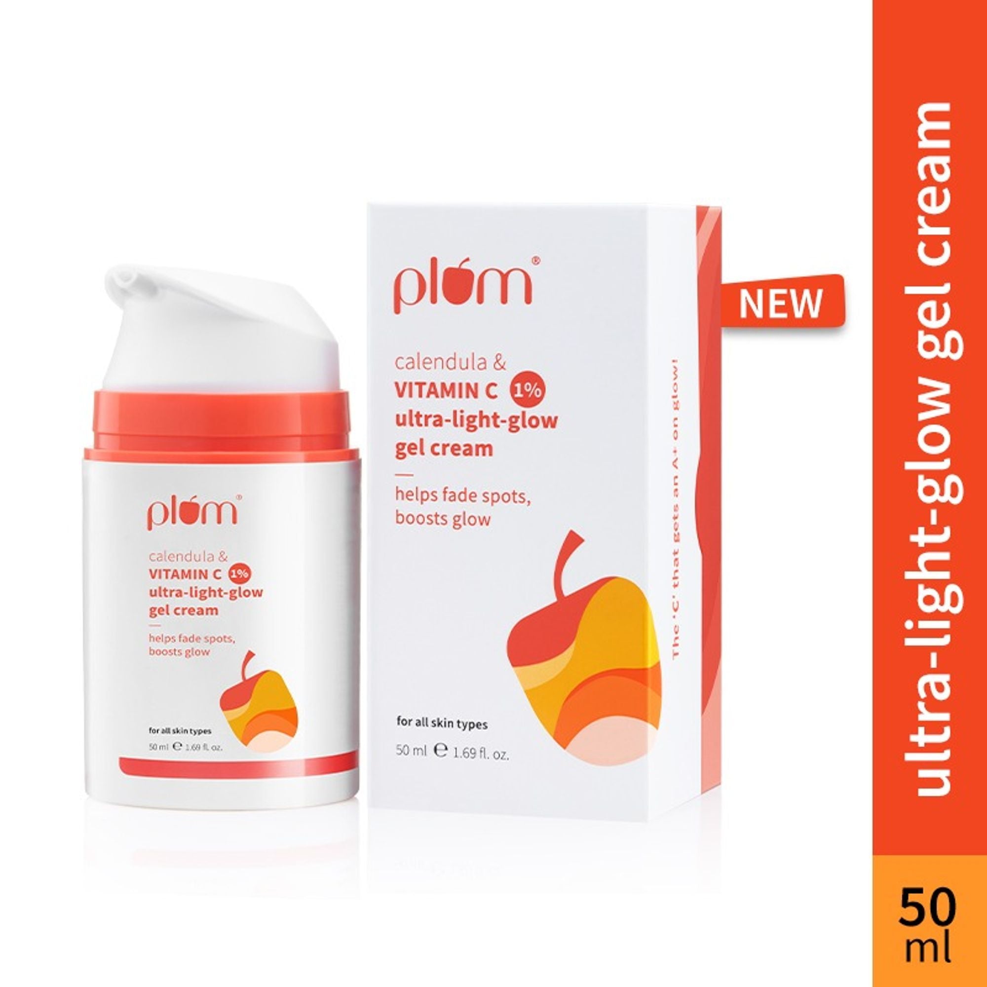 Plum 1% Vitamin C Ultra-Light-Glow Boosting Gel Cream | Grocsy