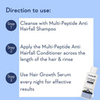 WishCare Multi Peptide Anti Hairfall Shampoo with Rosemary - Controls Hairfall - Boosts Hair Growth | Grocsy