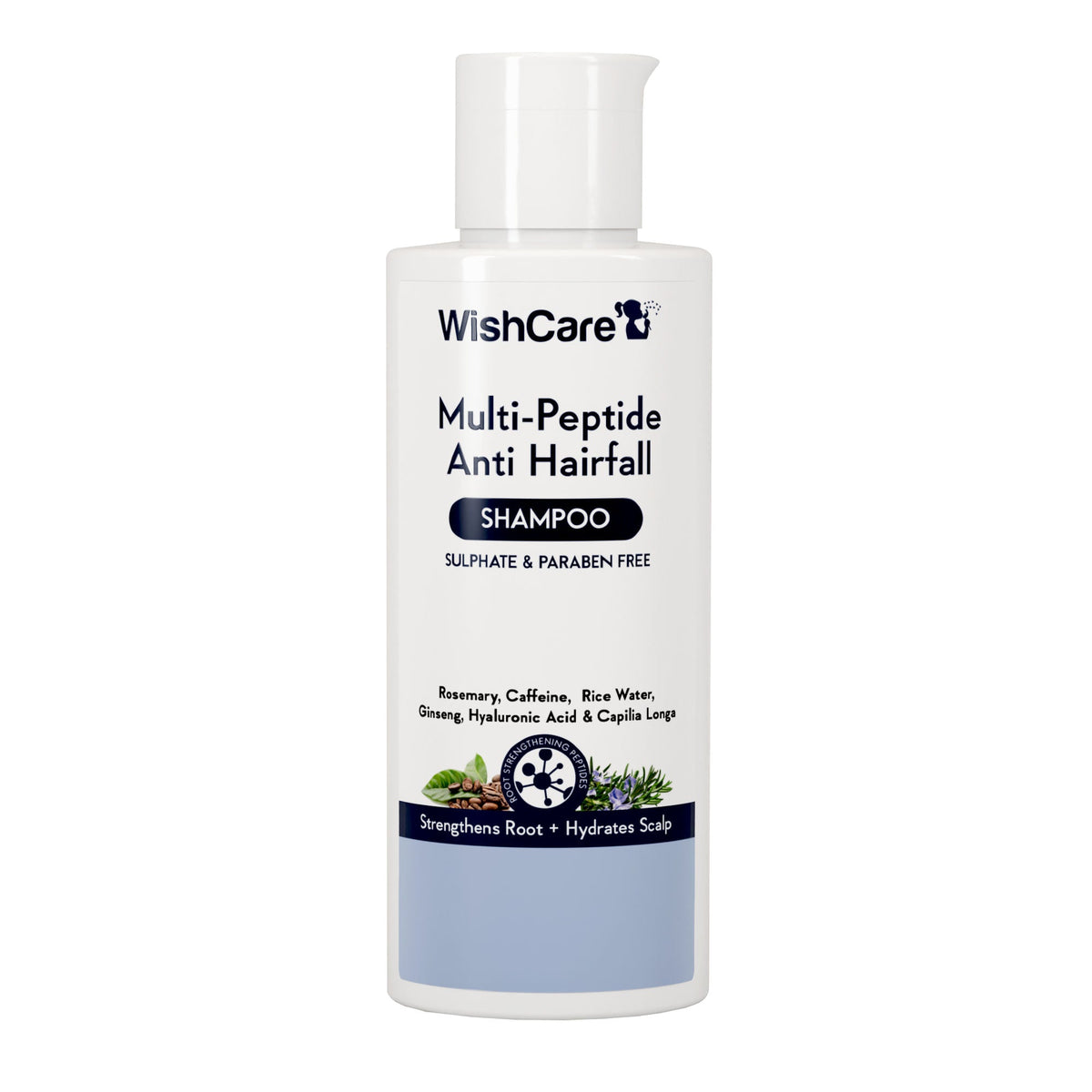 WishCare Multi Peptide Anti Hairfall Shampoo with Rosemary - Controls Hairfall - Boosts Hair Growth | Grocsy
