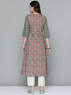 HERE&NOW Pure Cotton Ethnic Motifs Printed Kurta | Grocsy