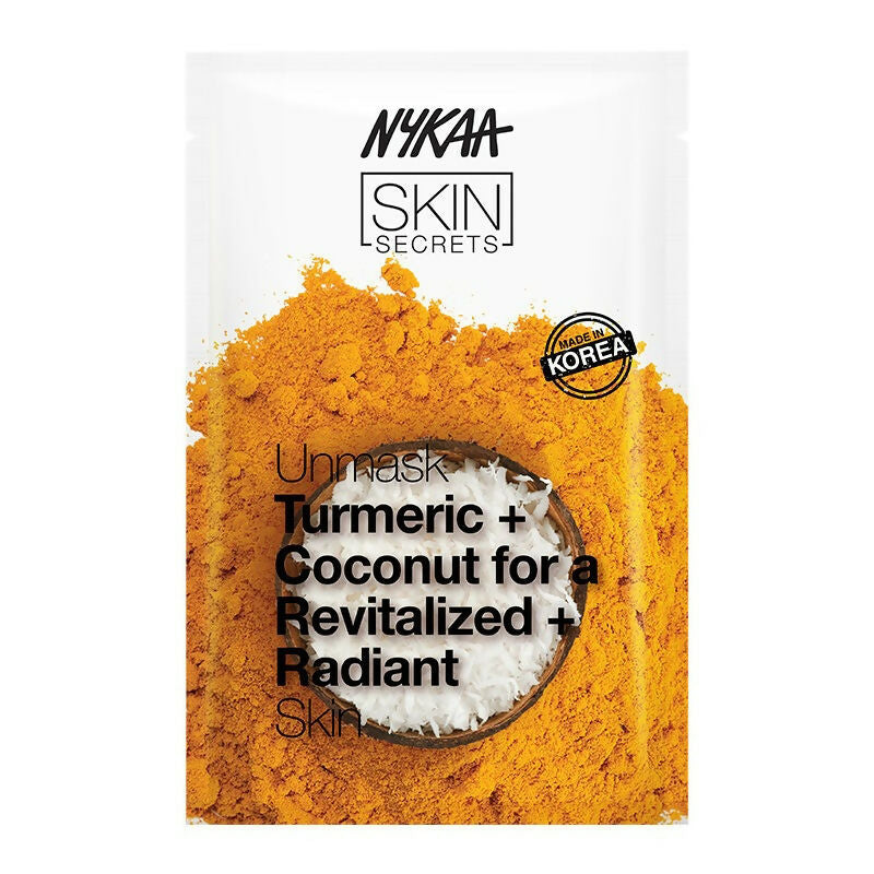 Nykaa Skin Secrets Indian Rituals Turmeric + Coconut Sheet Mask For Revitalized & Radiant Skin | Grocsy