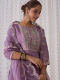 Indo Era Women Floral Yoke Design Regular Thread Work Kurta with Trousers & Dupatta | Grocsy