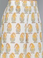 HERE&NOW Floral Printed Regular Pure Cotton Kurta with Palazzos & With Dupatta | Grocsy