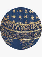 Sangria Women Navy Blue & Gold-Coloured Printed Anarkali Kurta | Grocsy