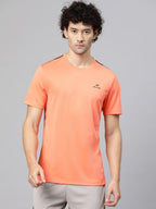 Alcis Men Brand Logo Printed Anti Static Slim Fit T-shirt | Grocsy