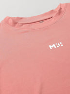 MKH Round Neck Short Sleeves Dri-FIT Yoga Sports Crop T-shirt | Grocsy