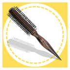 Bronson Professional Wooden Round Hair Brush Voluminzier For Blow Dry Curls and Waves - Dark Brown | Grocsy