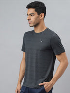 Alcis Striped Slim Fit Anti-Static T-Shirt | Grocsy