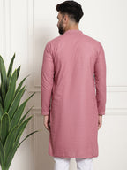 Sojanya Geometric Embroidered Thread Work Pure Cotton Straight Kurta | Grocsy