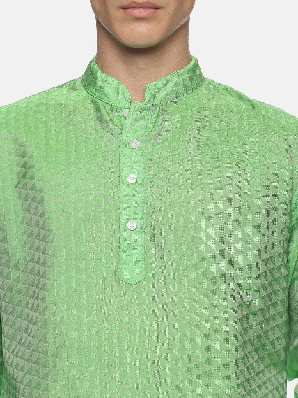 Sethukrishna Men Green Kurta with Dhoti Pants | Grocsy