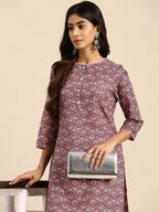 All About You Ethnic Motifs Printed Kurta with Palazzos | Grocsy