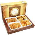 Ghasitaram Holi Hampers: Big Box of Traditioal Gujiyas, Til/ Sesame Gujiyas, Farsan Samosas and Methi Mathi Hamper | Grocsy