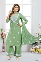 Joban Fashion Rayon Pista Color Kurta Set | Grocsy