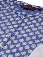 Sangria Women White Ethnic Motifs Printed Panelled Pure Cotton Kurta with Trousers | Grocsy
